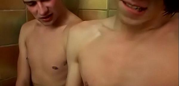  Naughty gay twinks wet and wild shower threesome fuck